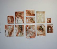 Ralph Paine, Tiepolo (Venetian red), 2012, watercolour, gouache and pencil on paper. Photo: Daniel Webby