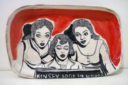 Sam Mitchell, "Kinsey Book on Women", 2014.  Ceramic, 25 x 215 x 320mm