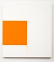 Callum Innes, Exposed Painting Cadmium Orange, 1992, oil on linen, 780 x 700 mm. Photo: Sam Hartnett