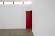 Billy Apple, Billy Apple (R) Wall (RED) for Artspace, 2015, painted wall alteration. Photo: Sam Hartnett