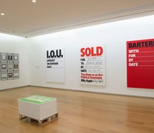 Billy Apple®: The Artist Has to Live Like Everybody Else exhibition (installation view), 2015, at Auckland Art Gallery Toi o Tāmaki.