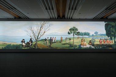 Lisa Reihana, in Pursuit of Venus [infected], 2015, multi-channel video, Auckland Art Gallery Toi o Tāmaki, gift of the Patrons of Auckland Art Gallery. Photo: Jennifer French 