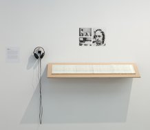 Billy Apple, Alpha State, 1972, photographs, charts and mobile recording. Photo: Jennifer French