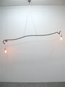 Franz West, Suspension Lamp, 1991, welded iron chain, electric cable, sockets and hanger, 184 x 14 cm