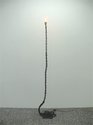 Franz West, Privatlampe des Kunstlers II, 1989, welded iron chain, electric cord and fitting, 187 x 38 cm