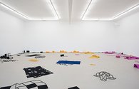 Peter Robinson, Die Cuts & Derivations, 2015, as installed at Hopkinson Mossman