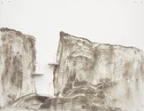 Jo Langford, Calling the Deep (Drawing 1), cement & metal, 420 x 550 mm, at Jonathan Smart