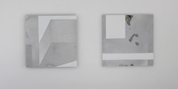 Diane Scott, The Clearing, 2015, acrylic, polymer, enamel and aluminium, 400 x 400 mm