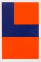 John Nixon, Orange and Dark Blue, 2002, enamel on MDF, 900 x 600 mm. Photo: Sam Hartnett