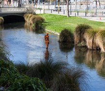 Antony Gormley, STAY, 2015.  Commissioned by the Christchurch City Council Public Art Advisory Group. Photo by Bridgit Anderson.