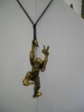 Robert Mitchell, Chimp Pendant, 2015, bronze, waxed cord, 30 x 10 x 10 mm