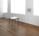 Minerva Betts, Untitled, 1980 - 2015, silver bromide contact prints with oil pastel, table, perspex