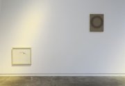 Bruce Nauman, Untitled (Head), 1990, drypoint etching, edition 2/45, 43.2 x 49.5 cm; Helmut Federle, Ferner N, 2013,  vegetable oil on canvas, 50 x 40 cm