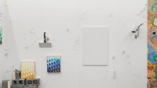 The Paul Nache Gallery presentation, featuring works by Scott Gardiner, Glen Hayward and Evan Woodruffe. Image courtesy of Paul Nache @2016. Photo: Tom Teutenberg