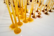 Ernesto Neto, Just like drops in time, nothing, 2002,detail, textile, spices, dimensions variable. Collection of Art Gallery of New South Wales -Purchased with the assistance of Clayton Utz