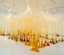 Ernesto Neto, Just like drops in time, nothing, 2002, textile, spices, dimensions variable. Collection of Art Gallery of New South Wales -Purchased with the assistance of Clayton Utz.