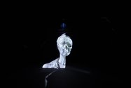 Jane Prophet, Neuro Memento Mori, 2015, 3D print and projection map. Photo: Sam Hartnett