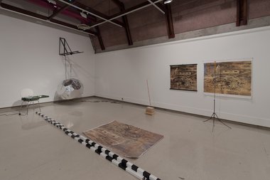 Paul Cullen's Provisional Arrangements at installed at Ilam Campus Gallery. Photo: Nicholas Glen