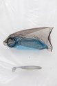 Aude Pariset, Stallion Dad, 2016, detail, bioplastic, UV print on bioplastic, condoms,  fish bait, wood, paint  60 x 90 cm. Photography: Mariell Amélie  © Aude Pariset & Cell Project Space