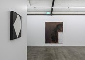 Alberto Garcia-Alvarez: 1994-77, 1994, mixed media on canvas, 480 x 375 mm; 2016-88X, 2016, mixed media on canvas, 2130 x 1730 mm