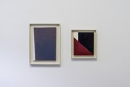 Alberto Garcia-Alvarez: Minthe Lying in Adoneus's Bed-244, 1999, mixed media on canvas, 570 x 430 mm (framed); 1993-48, 1993, mixed media on board, 400 x 360 mm (framed)