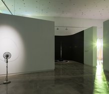 Installation of Set in Motion at the Len Lye Centre.