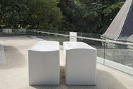 Rachel Whiteread, Untitled (Pair), 1999, cast bronze and cellulose paint. On loan from Erika and Robin Congreve. Photo: Jennifer French