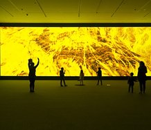 David Haines and Joyce Hinterding, Geology 2015. Installation view, Energies: Haines & Hinterding, Museum of Contemporary Art Australia, 2015. Commissioned by the MCA, supported by Christchurch Art Gallery Te Puna o Waiwhetu. Photo: C. Snee