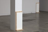 Noel Ivanoff, White Crate Painting, 2017, oil on plywood,two parts,each 700 x 297 x 90 mm. Photo: Sam Hartnett
