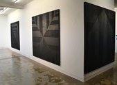 Visesio Siasau's exhibition, ‘Uli i he ‘Uli - Black on Black, as installed at OREXART.
