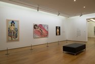 The Body Laid Bare: Masterpieces from Tate at Auckland Art Gallery Toi o Tamaki, Alice Neal, Kitty Pearson, 1973, oil on canvas; Sylvia Sleigh, Paul Rosano reclining, 1974, oil on canvas; John Currin, Honeymoon Nude, 1998, oil on canvas.
