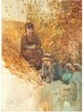 Frances Hodgkins, The Picnic [c.1901], watercolour, 368 x 266 mm. Private Collection.