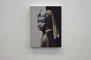 Yuki Kihara, Girl with a Pearl Earring (After Vermeer), 2017, printed canvas. Photo: Sam Hartnett.