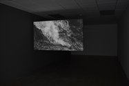 Shannon Te Ao's te huka o te tai, 2017, two channel video with cound, cinematography by Iain Frengley, as installed in Artspace. Photo: Sam Hartnett. 