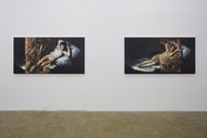 Yuki Kihara: The nude maja (after Goya), 2017, printed canvas; The nude maja (after Goya), 2017, printed canvas. Photo: Sam Hartnett