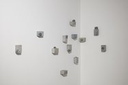 Julia Morison, Cipher 1-12, 2002, acrylic in synthetic and natural sponge, 150 x 120 x 90 mm, each. Photo: Sam Hartnett.