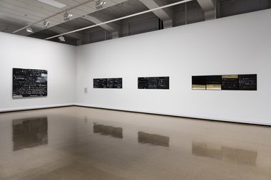 Colin McCahon: On Going Out with the Tide, installation view, City Gallery Wellington 2017. Photo: Shaun Waugh. 