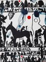 Andy Leleisi'uao, Garamond People Part II, 2017, acrylic on canvas