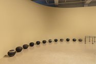Dane Mitchell, Celestial Fields, 2012 and Non-Verbal Hand Gestures, 2015, as installed in Occulture: The Dark Arts at City Gallery Wellington, 2017. Courtesy Hopkinson Mossman, Auckland