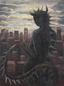 Alexis Hunter, Camden Series B, A Devil Considering a Dying City, 1990, oil on linen, 1212 x 905 mm
