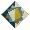 Roy Good, Diamond Matrix - Squares Rotate, 2017, acrylic on canvas,  460 X 460 mm