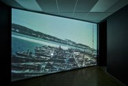 Fiona Amundsen, Like a Body Without Skin, To Each other/Way of Life, 2016, HD video, 26:58. As installed at Artspace. Photo: Sam Hartnett. Image courtesy of the artist and Artspace.
