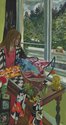 Jacqueline Fahey, Girl at a Window, c.1973, oil on board, 1130 x 595 mm, Collection of Nina Ackland, Christchurch.