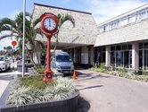 The Vuna Road entrance to the hotel