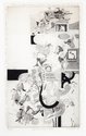 Vivian Lynn, Apparatus for Continuous culture, 1969, etching and aquatint 26/50, 540 x 330 mm