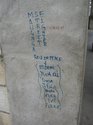This piece of graffiti, which is not the work of Ezekiel, memorialised the six men who died during the 2006 riot. Photographed by SH in 2010. 