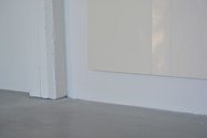 Trent Thompson's 'Hydrocal White' paintings as installed in his 'In Lieu' exhibition at Skinroom gallery.
