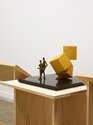 Guy Ngan, Maquette for Subjects, Objects and Space, 1970s, wood,  polystyrene, epoxy, plasticine figures,  300 x 410 x 410 mm, courtesy of the Ngan Family. Photo: Sam Hartnett
