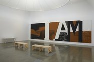 Colin McCahon, Gate III, 1970, acrylic on canvas, Victoria University Art Collection. Photo: Sam Hartnett. Courtesy of Colin McCahon Research and Publication Trust, and Te Uru Waitakere Art Gallery.