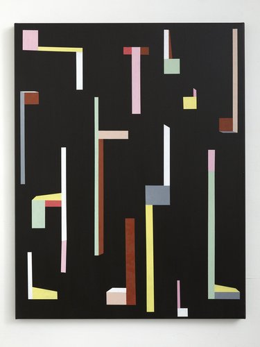 Tony de Lautour, Part Inventory, 2019, acrylic on canvas, 900 x 700 mm